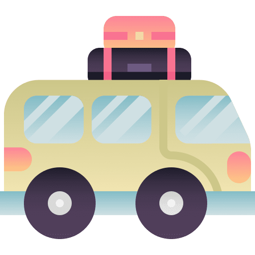 Van van summer trip icon