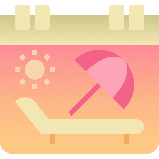 Calendar holiday beach calendar icon Calendar holiday beach calendar icon