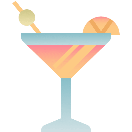 Cocktail glass summer vacation icon Cocktail glass summer vacation icon