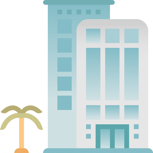 Hotel summer architecture and city hotel icon Hotel summer architecture and city hotel icon