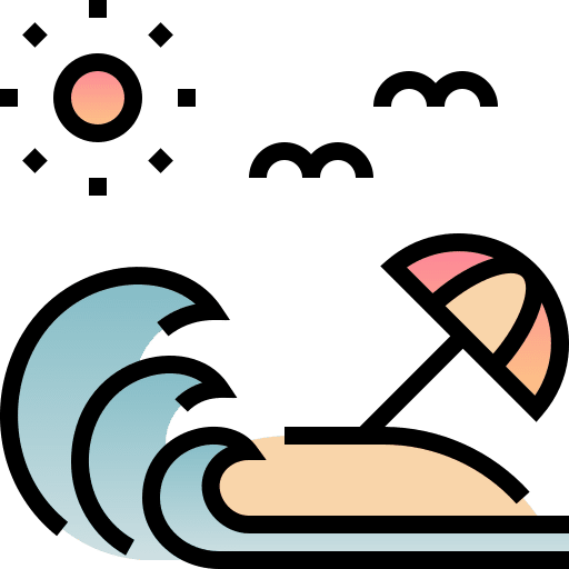 Beach holiday beach summer icon Beach holiday beach summer icon
