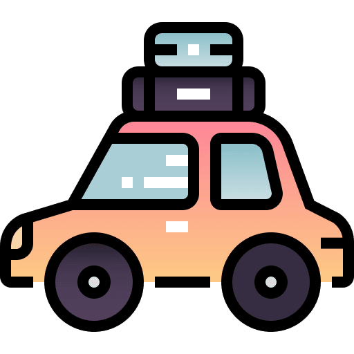 Car vacation summer trip icon Car vacation summer trip icon