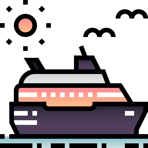 Cruise summer cruise ship holiday icon