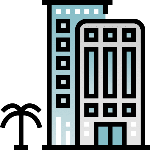 Hotel travel architecture and city hostel icon Hotel travel architecture and city hostel icon