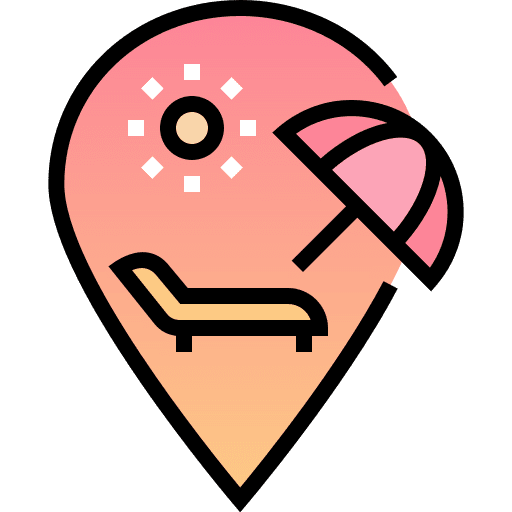 Location travel vacation summer icon