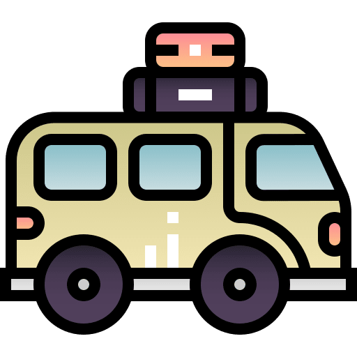 Van journey tourism summer icon