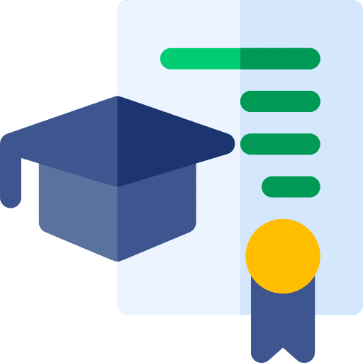 Certificate files and folders degree certificate icon