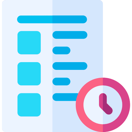 Exam paper checklist transaction history icon