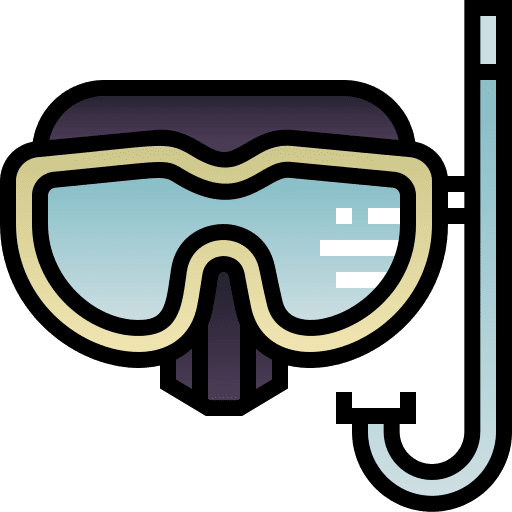 Snorkel diving glasses scuba dive sports and competition icon Snorkel diving glasses scuba dive sports and competition icon
