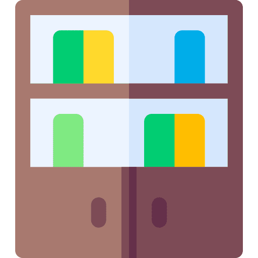 Bookcase furniture and household library household icon Bookcase furniture and household library household icon