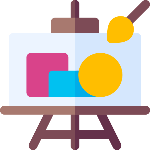 Canvas painting art and design creative icon Canvas painting art and design creative icon