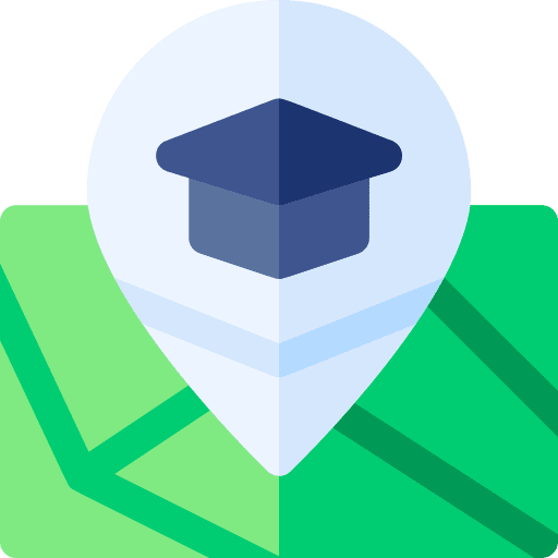 College university maps and location education icon College university maps and location education icon