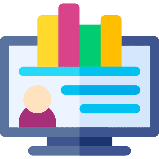 Student graph education meeting icon Student graph education meeting icon