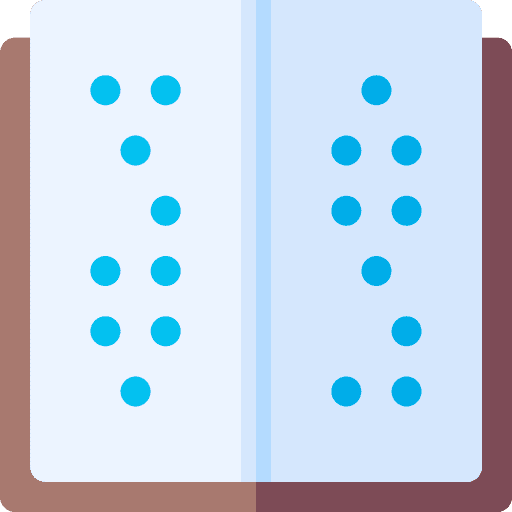 Braille blind accessibility book icon Braille blind accessibility book icon