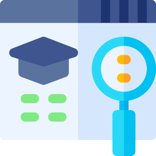 Research elearning study loupe icon Research elearning study loupe icon