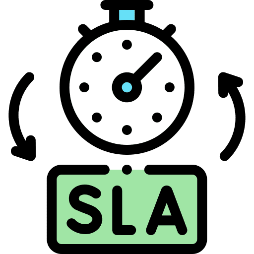 Sla business and finance sla clock icon