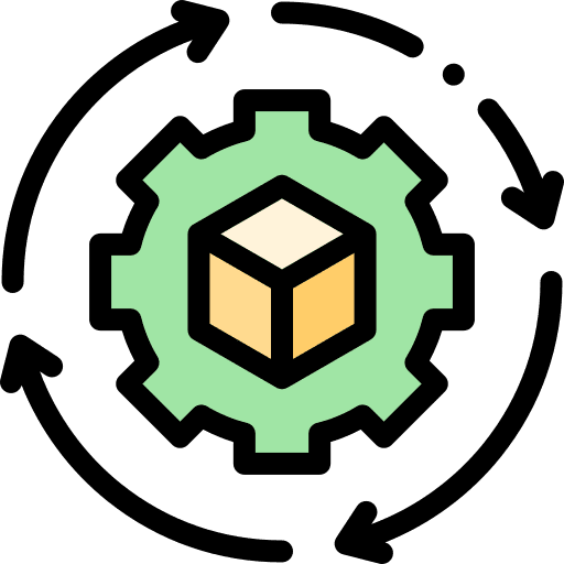 Supply chain product management product shipping and delivery icon