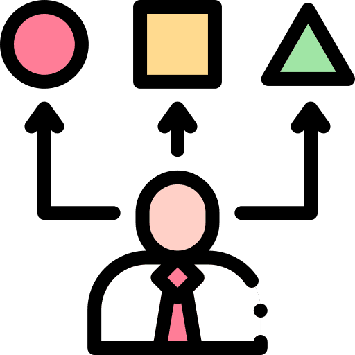 Assortment ways select alternative icon