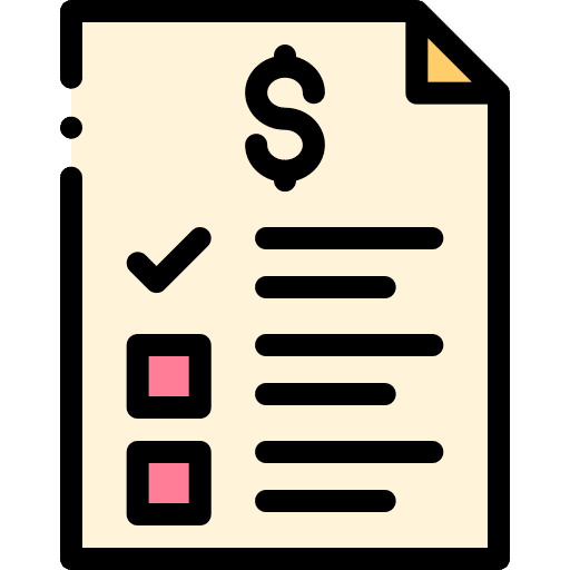 Price list files and folders statement accuracy icon Price list files and folders statement accuracy icon