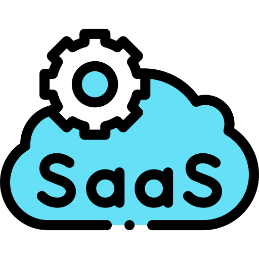 Saas electronics gear cloud computing icon Saas electronics gear cloud computing icon