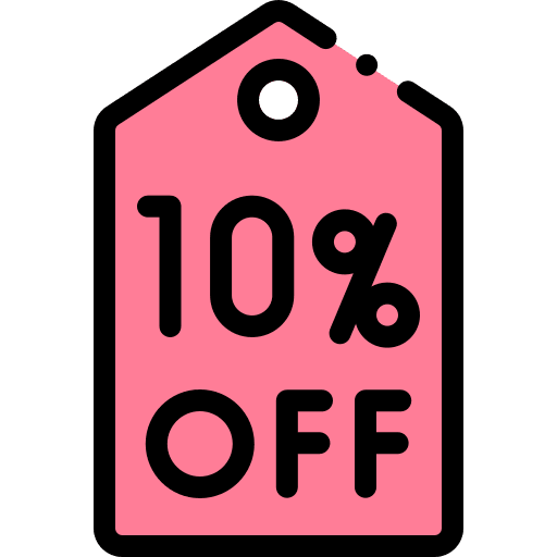 Discount 10 price tag label icon Discount 10 price tag label icon