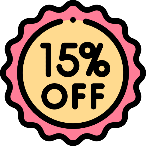Discount 15 sale label icon Discount 15 sale label icon