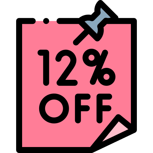 Discount badge 12 tag icon Discount badge 12 tag icon