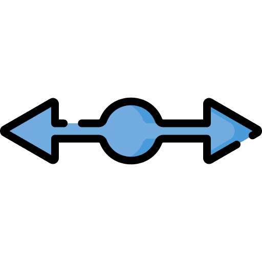 Scale horizontal interface arrows icon Scale horizontal interface arrows icon