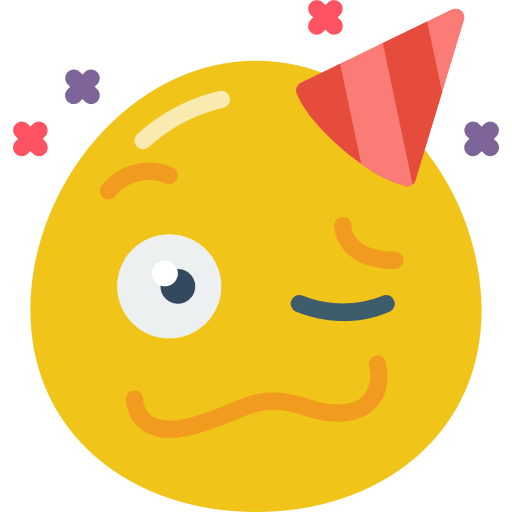Drunk smileys crazy silly icon