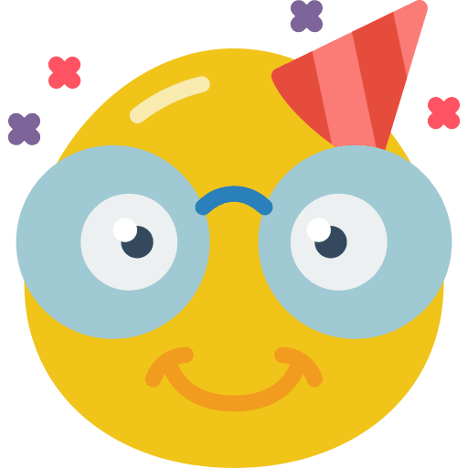 Glasses face smileys happy icon