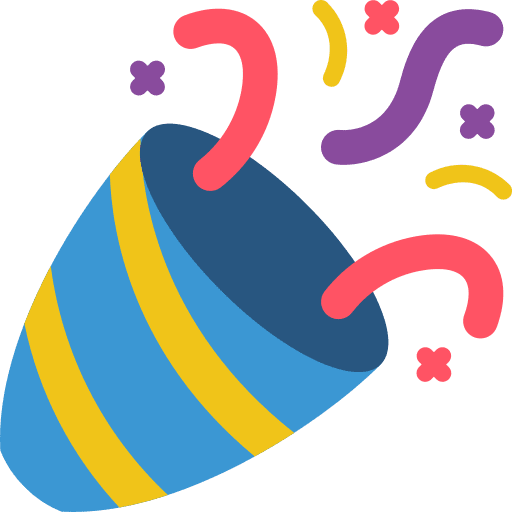 Poppers confetti birthday and party event icon