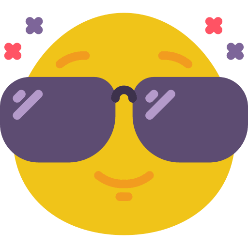 Cool smile smileys sunglasses icon