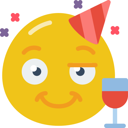 Drunk glass smileys drink icon