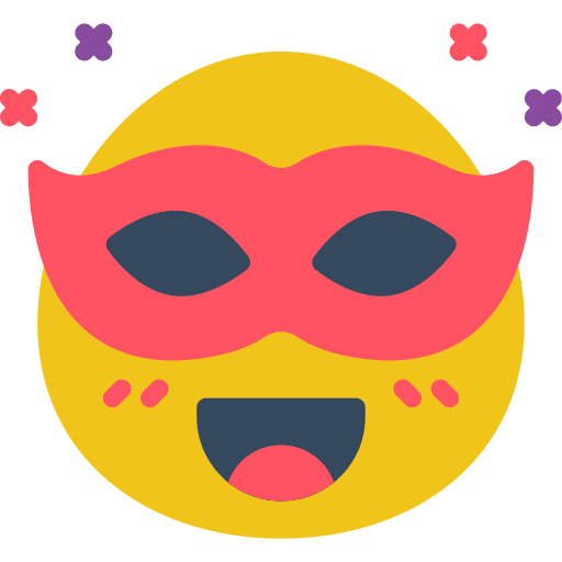 Mask costume happy mask icon