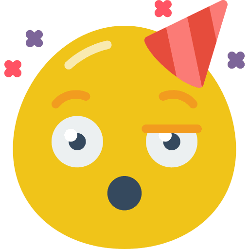 Drunk hat drunk silly icon