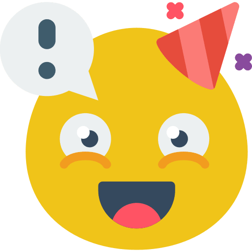 Happy hat shout smileys icon