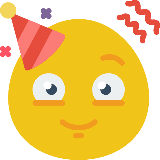 Happy smile happy party icon