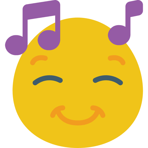 Music smile notes music icon