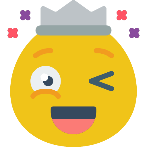 Wink smileys wink crown icon