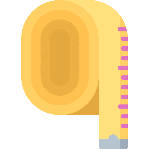Measure tape width measuring tape measure icon