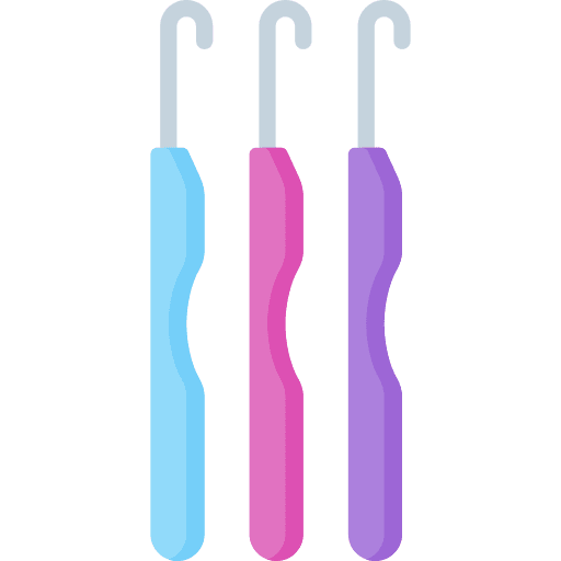 Crochet knitting hobbies and free time thread icon