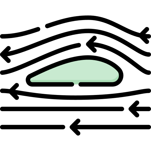Aerodynamic aerodynamic travel engineering icon