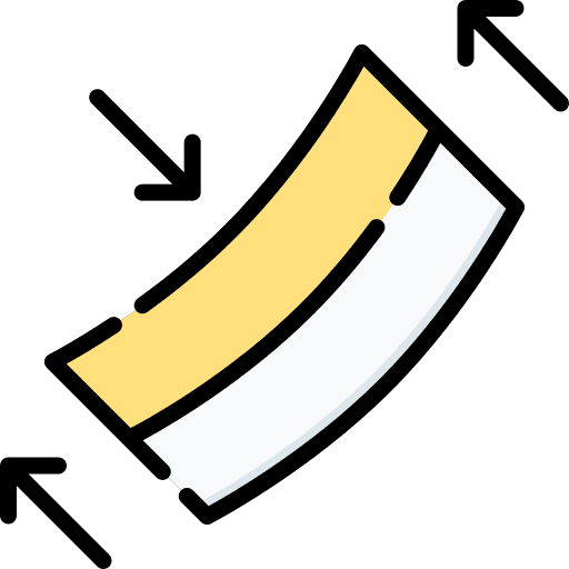Bending physics structure education icon