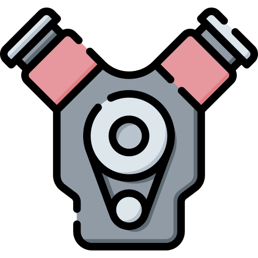 Combustion engine catalytic converter electronics icon Combustion engine catalytic converter electronics icon