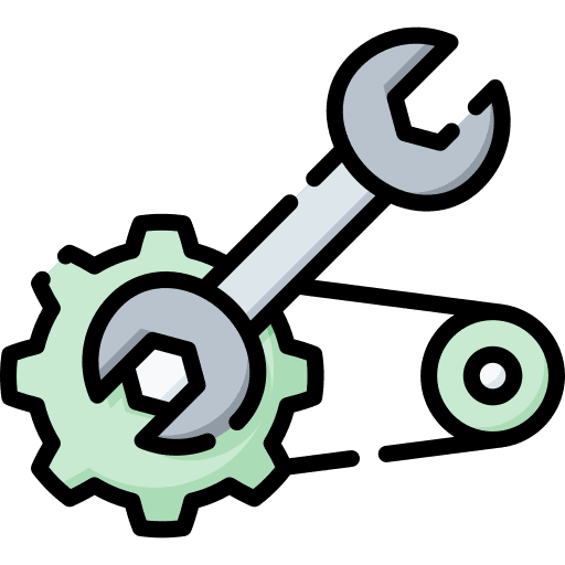 Implementation cogwheel project setting icon