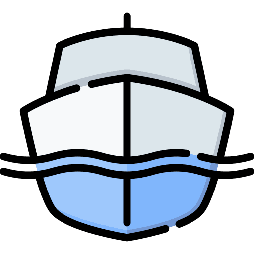 Naval engineering cruise ferry boat icon