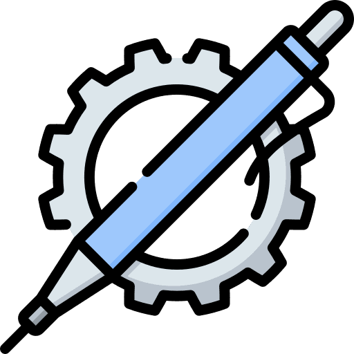 Engineering industry gear study icon Engineering industry gear study icon