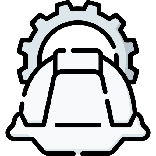 Hard hat industry equipment engineer icon Hard hat industry equipment engineer icon