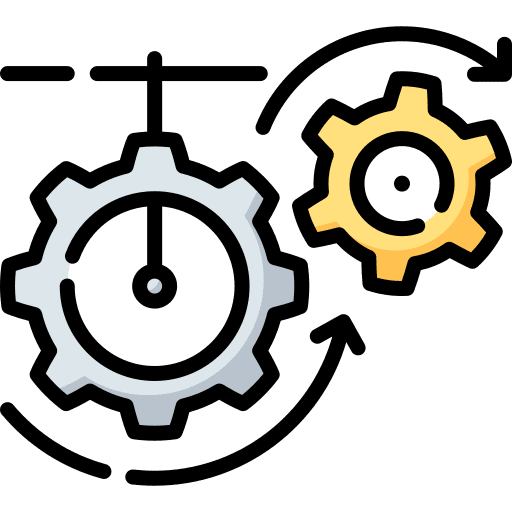 Mechanism process mechanism metal gear icon Mechanism process mechanism metal gear icon