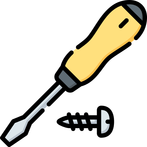 Screwdriver construction screw work tool icon Screwdriver construction screw work tool icon